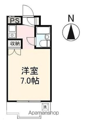 プチメゾン片原町[1R/18.44m2]の間取図