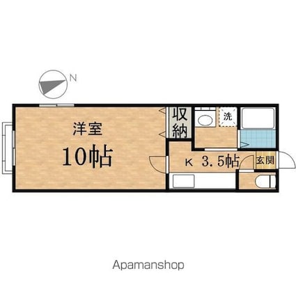 ハイムルーク[1K/32.17m2]の間取図