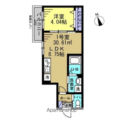 ルノン柏[1LDK/30.61m2]の間取図