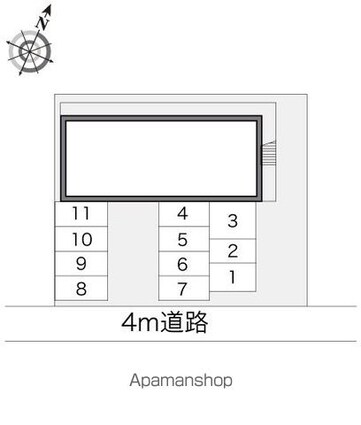 レオパレスＳｏｌｅａｄｏ[1K/20.37m2]の配置図