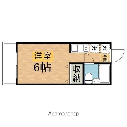 ハタノコーポ程久保Ⅰ[1R/17.35m2]の間取図