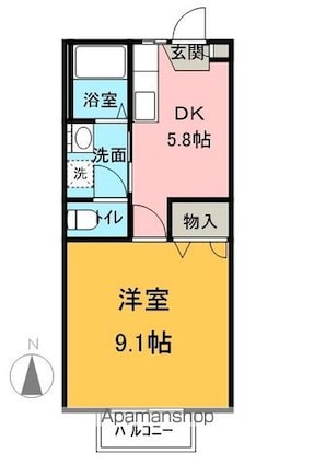 メゾン・ド・ルミエール[1K/32.24m2]の間取図
