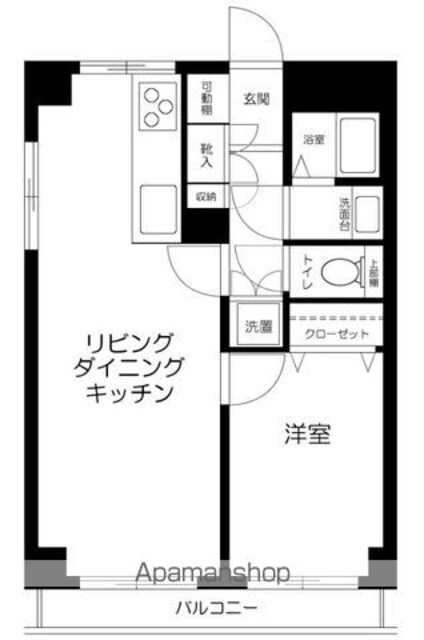 砧グリーンハイム[1LDK/40.29m2]の間取図