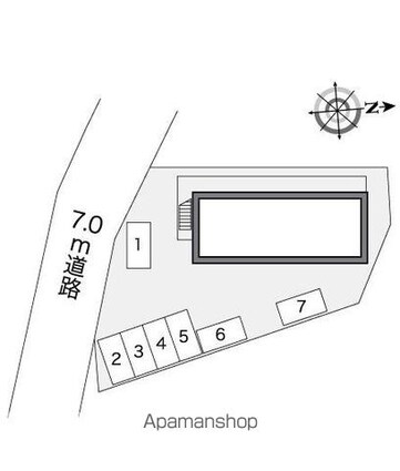レオパレスホープ[1K/26.49m2]の配置図