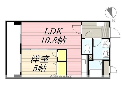 ラフィーネ・ルージュ[1LDK/39m2]の間取図