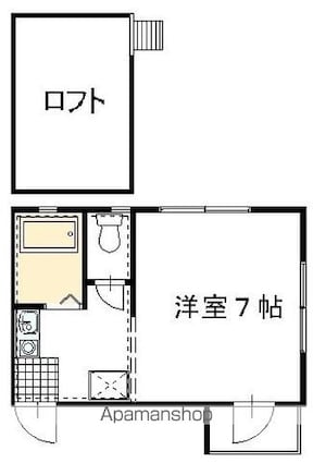 ＫＳ１３[1K/19.87m2]の間取図