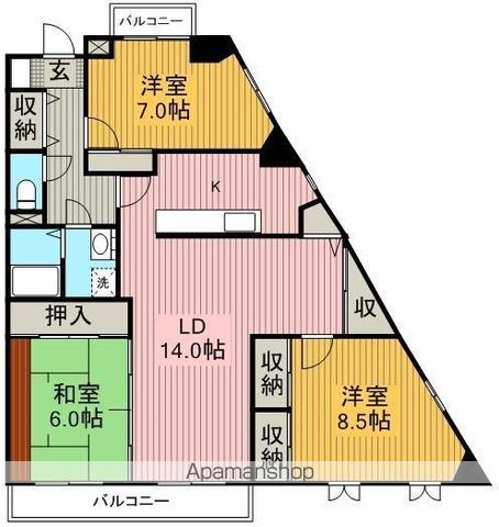 サンハイツ西山南館の間取り写真