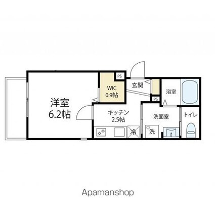 ＫＳＧ第３ステージ[1K/24.46m2]の間取図