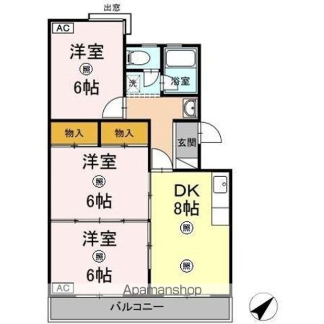 ＴＳビル[3DK/59.8m2]の間取図