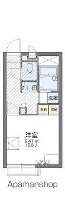 レオパレス若竹[1K/20.28m2]の間取図