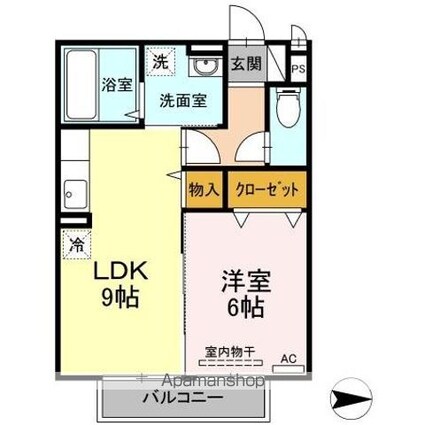 プリオールエフ　Ｃ棟[1LDK/40.07m2]の間取図
