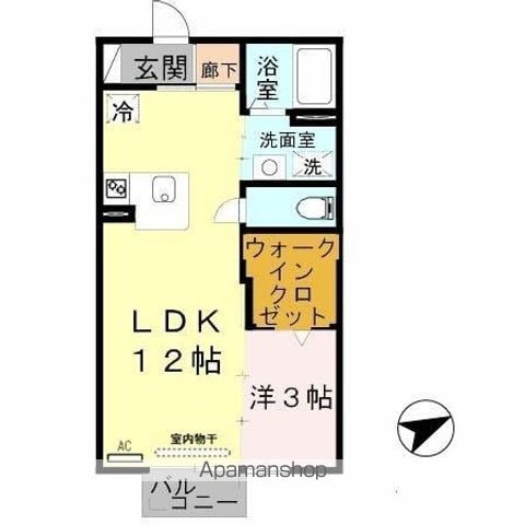 和歌山市善明寺のアパートの間取り