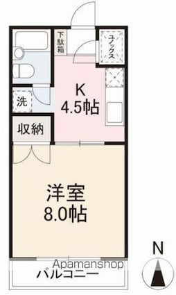 キング・ビー[1K/25.92m2]の間取図