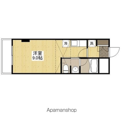 エクセリア舟入本町[1R/26.67m2]の間取図