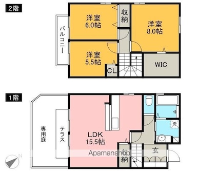 シャルム　Ⅱ[3LDK/88.95m2]の間取図