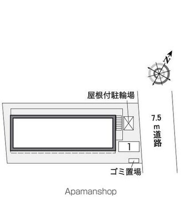 レオパレス偕行社通り[1K/23.18m2]の配置図