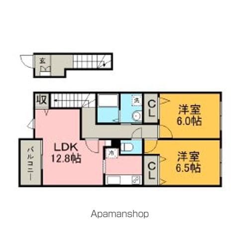 福岡市南区柳瀬のアパートの間取り