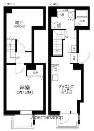 東京都新宿区早稲田鶴巻町[1SDK/49.73m2]の間取図