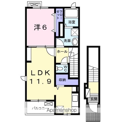 ドリーマ[1LDK/48.65m2]の間取図