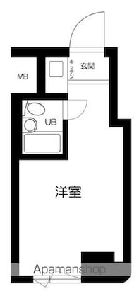 グランドハウスシャンティ[1R/14.2m2]の間取図