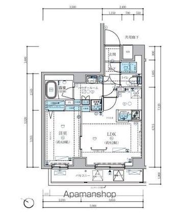 メインステージ板橋志村Ⅲ[1LDK/36.4m2]の間取図