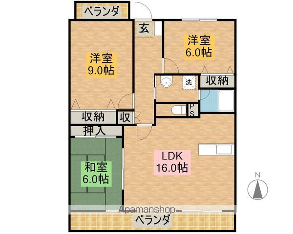 マーブル七番館の間取り写真