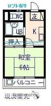 ルガノスチューデントホーム　Ａ[1K/21.53m2]の間取図