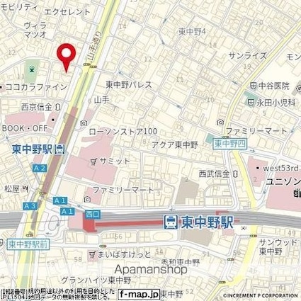 ラグジュアリーアパートメント東中野Ⅱ[1R/20.37m2]の周辺9
