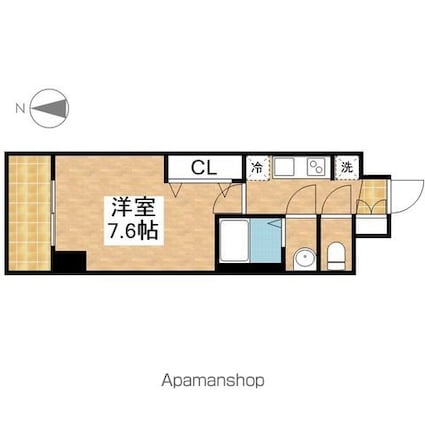 プレサンス上前津オレシア[1K/24.66m2]の間取図