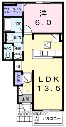 グランプラトⅤ[1LDK/46.06m2]の間取図