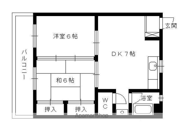 福岡市東区美和台のマンションの間取り