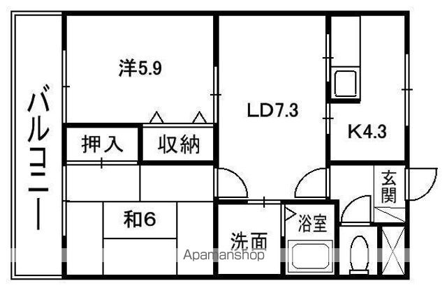 冨岡ハイツの間取り写真