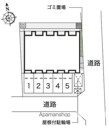 レオネクストかすみ町[1K/25.37m2]の配置図