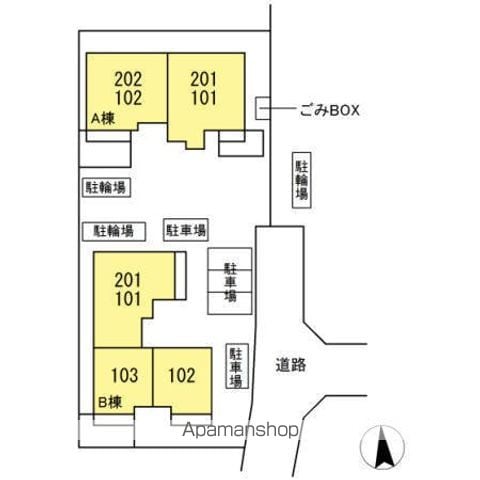 セジュール　メイファＡＢ　Ｂ棟 201 ｜ 東京都小金井市東町５丁目28-33（賃貸アパート2LDK・2階・68.50㎡） その12