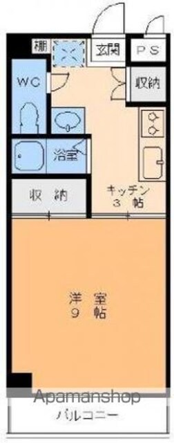 エンブレム山越[1K/26m2]の間取図