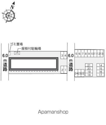 レオパレスシャトーヒロ[1K/23.61m2]の配置図