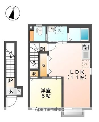 東京都練馬区石神井町４丁目[1LDK/42.91m2]の間取図