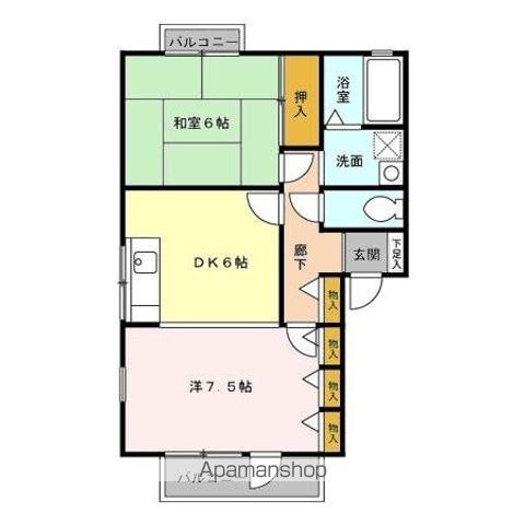 立川市砂川町のアパートの間取り