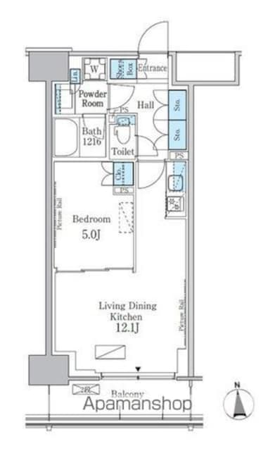 東京都新宿区百人町３丁目[1LDK/41.9m2]の間取図