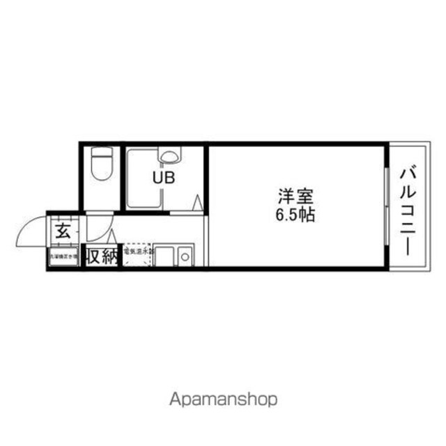キューブコート瀬田[1K/18m2]の間取図