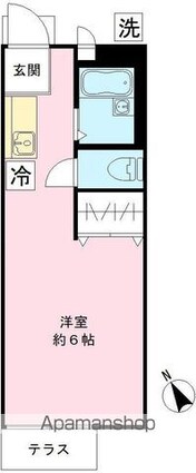 ハイツ井口Ⅱ[1R/18m2]の間取図