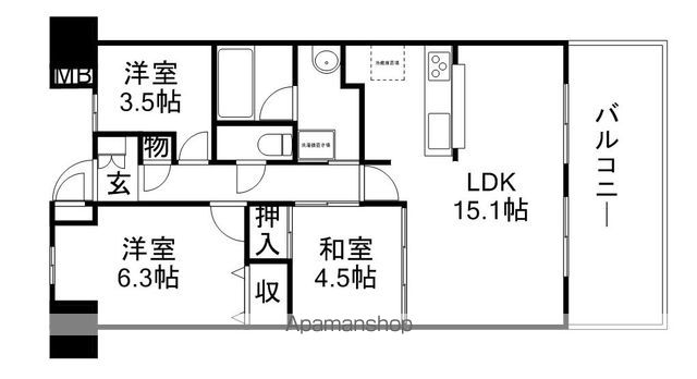 ロータリーマンション大津京レアールの間取り