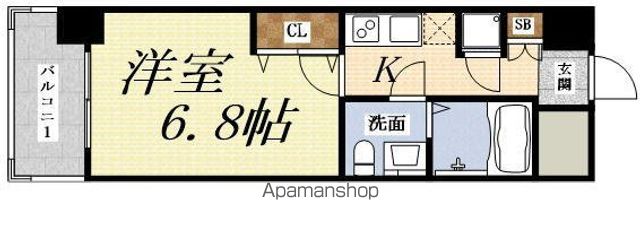 アドバンス江坂ラシュレの間取り写真