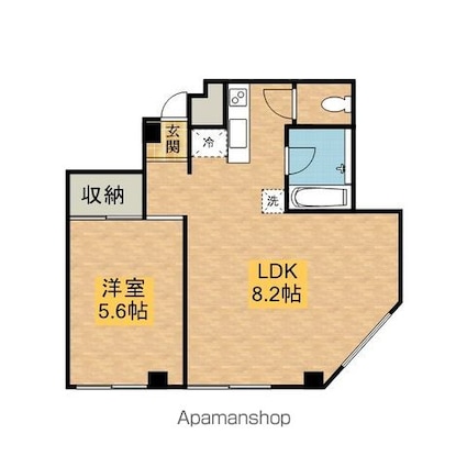 西八樋口ビル[1LDK/40m2]の間取図