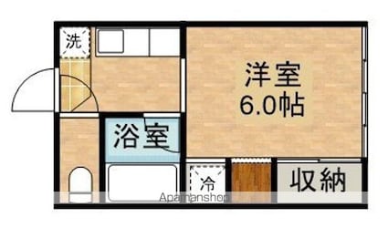 コーポゆたかＣ[1K/19.8m2]の間取図