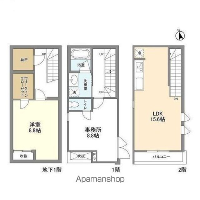 リオプラド東松原　Ｂ棟[1SLDK/81.32m2]の間取図
