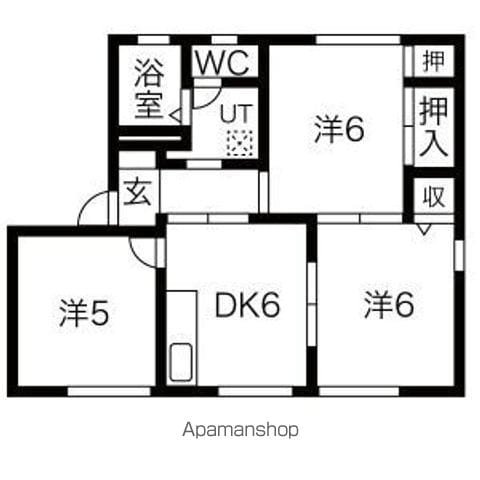 【岐阜市日置江のアパートの間取り】