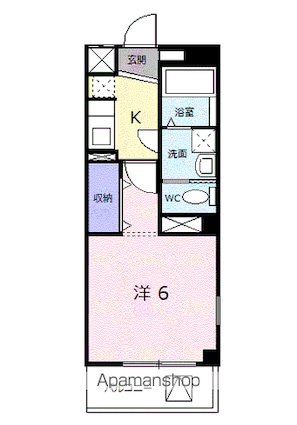 ベル・メゾン[1K/23.83m2]の間取図