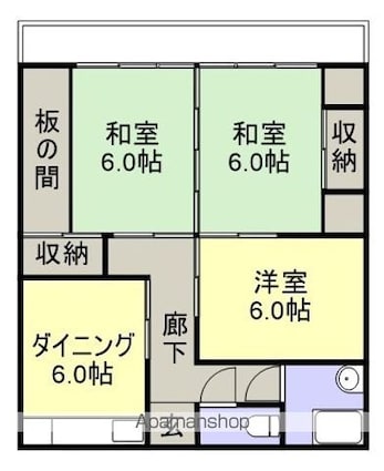 サニーコート[3DK/64.98m2]の間取図