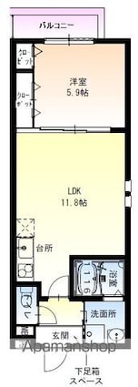 フジパレス和歌山木広サウス[1LDK/40.17m2]の間取図